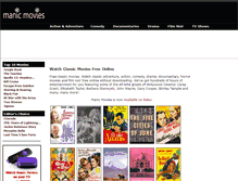 Tablet Screenshot of manicmovies.com